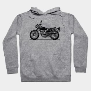 CB550 Motorcycle Sketch Art Hoodie